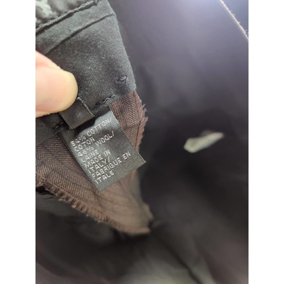 DKNY Pants Mens 32 Wool Blend Soho Fit Chino Modern Stripe Mid Rise Italy - Picture 12 of 12